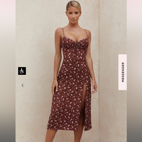 House of CB Carina Wine Dress - Picture 2 of 9